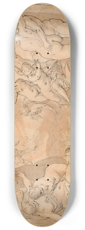 Hans Rottenhammer - Diana Surprised at her Bath 8.25 inch art skate deck