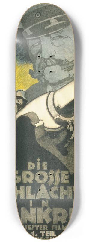 Hans Rudi Erdt - Die grosse Schlacht in Frankreich 8.25 inch art skate deck