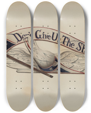 Triptych art skateboard deck of Elizabeth Moutal Bellamy Eagle by Elizabeth Moutal