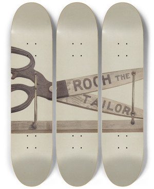 Triptych art skateboard deck of John Sullivan Shop Sign_1 by John Sullivan