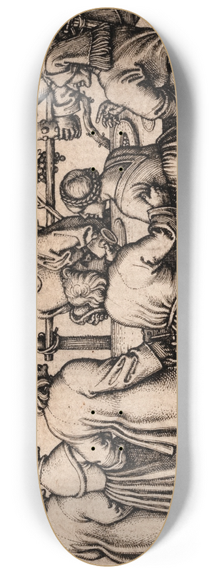 Hans Sebald Beham - The Peasants Feast 8.25 inch art skate deck