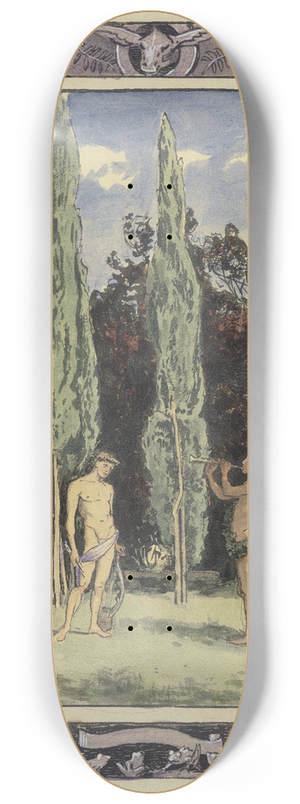 Hans Thoma - Apollo and Marsyas 8.25 inch art skate deck