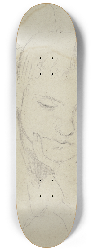 Hans Thoma - Bildnis der Cella Thoma, der Ehefrau des Knstlers 8.25 inch art skate deck