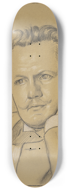 Hans Thoma - Bildnis Otto Julius Bierbaum 8.25 inch art skate deck Hans Thoma - Bildnis Otto Julius Bierbaum 8.25 inch art skate deck