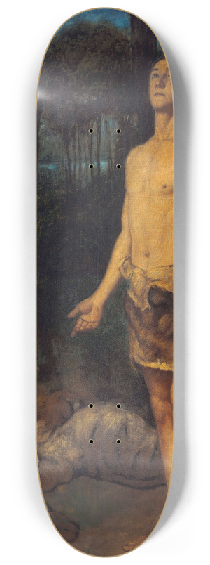 Hans Thoma - Daniel in the lions den 8.25 inch art skate deck