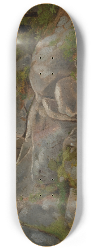 Hans Thoma - Felsblcke mit Tannenstmmen 8.25 inch art skate deck