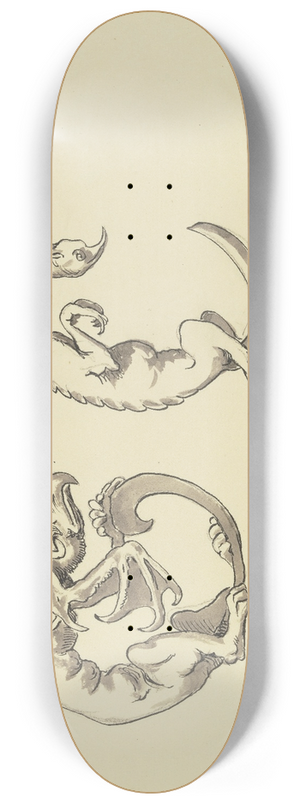 Hans Thoma - Ornamental Letters GC 8.25 inch art skate deck