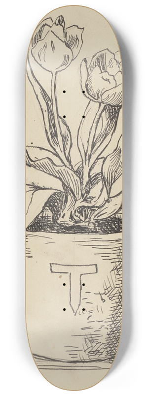 Hans Thoma - Tulpe 8.25 inch art skate deck