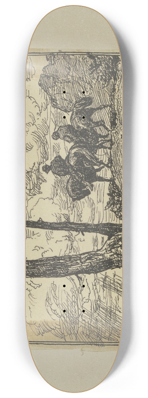 Hans Thoma - Two riders 8.25 inch art skate deck Hans Thoma - Two riders 8.25 inch art skate deck