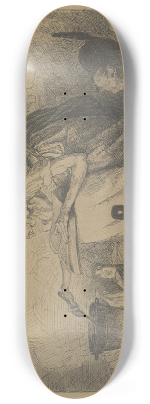 Hans Thoma - Witches kitchen 8.25 inch art skate deck