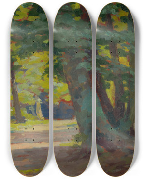 Triptych art skateboard deck of Udovt Ordk Forest_5 by udovt ordk (1865-1937)