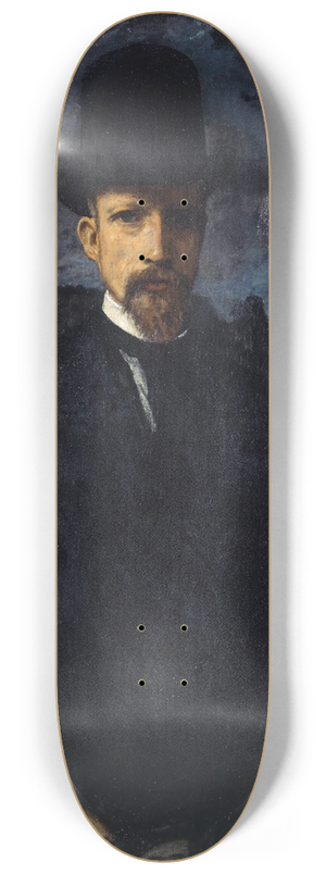 Hans Von Mares - Self-Portrait with High Hat 8.25 inch art skate deck