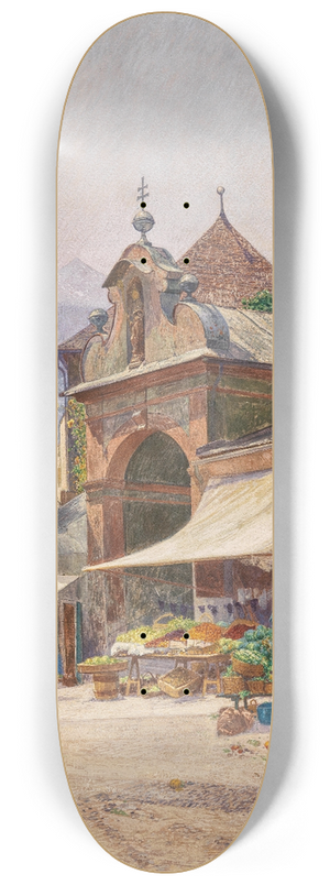 Hans Wilt - Markt in Hall 8.25 inch art skate deck