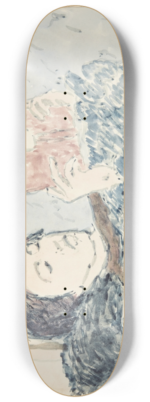 Harald Giersing - Interir med en af kunstnerens sstre, der ligger og lser 8.25 inch art skate deck Harald Giersing - Interir med en af kunstnerens sstre, der ligger og lser 8.25 inch art skate deck