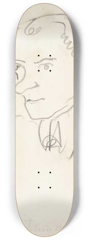 Harald Giersing - Portrt af Per Reidarson 8.25 inch art skate deck