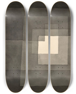 Triptych art skateboard deck of Paul Klee Two Ways by Paul Klee (1879-1940)