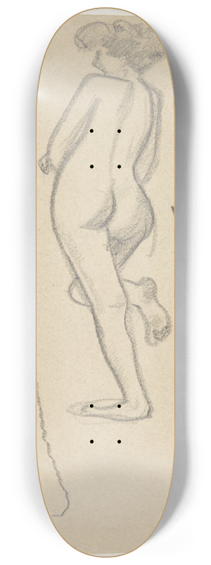 Harald Giersing - Rygstudie af samme model samt to studier af ben 8.25 inch art skate deck