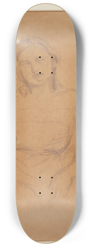 Harald Giersing - Siddende ung pige 8.25 inch art skate deck