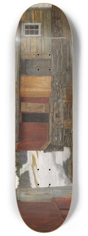 Harald Sohlberg - Courtyard in Slush at Rros 8.25 inch art skate deck