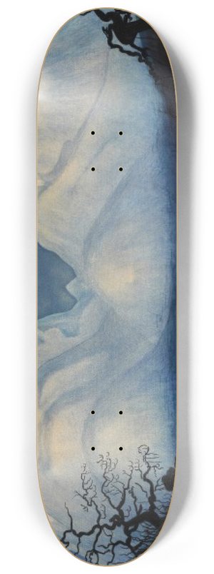 Harald Sohlberg - Winter Night in the Mountains 8.25 inch art skate deck