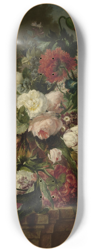 Harmanus Uppink - Still Life with Flowers 8.25 inch art skate deck Harmanus Uppink - Still Life with Flowers 8.25 inch art skate deck