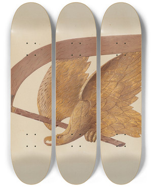 Triptych art skateboard deck of American 20Th Century Eagle_1 by American 20Th Century