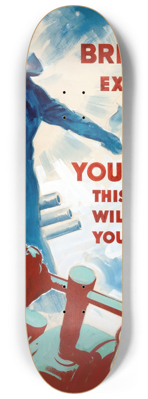 Harold Forster - Britain expects that you too, this day, will do your duty 8.25 inch art skate deck