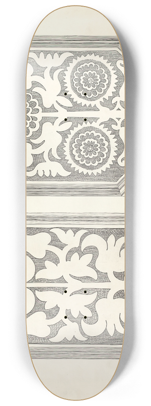Harold Merriam - Panels from Hartford Chest 8.25 inch art skate deck