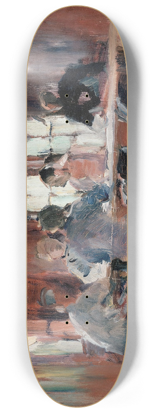 Harriet Backer - Study for Card Players 8.25 inch art skate deck Harriet Backer - Study for Card Players 8.25 inch art skate deck