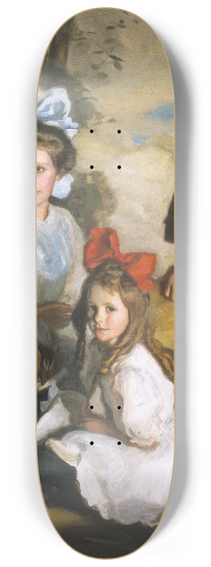 Harrington Mann - Portrait of Three Knox Children 8.25 inch art skate deck