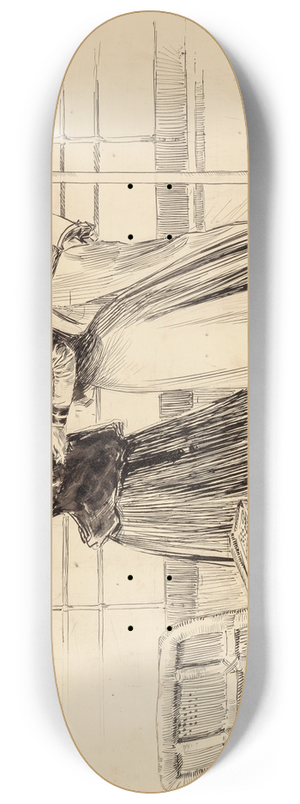 Harrison Fisher - Conversations by the Sea 8.25 inch art skate deck Harrison Fisher - Conversations by the Sea 8.25 inch art skate deck