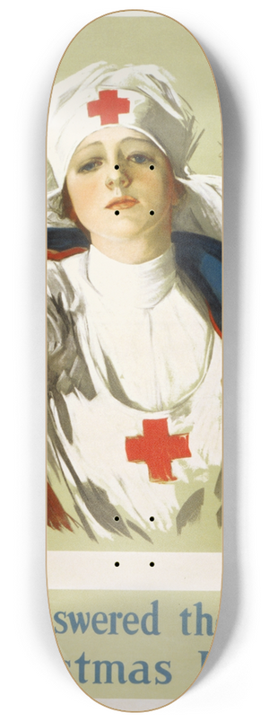 Harrison Fisher - Have you answered the Red Cross Christmas roll call 8.25 inch art skate deck