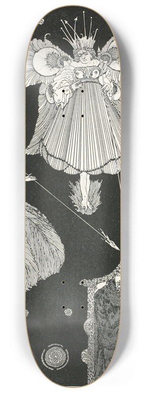 Harry Clarke - At this very instant the young fairy came out from behind the hangings 8.25 inch art skate deck