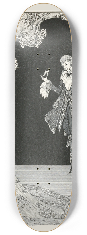 Harry Clarke - She left behind one of her glass slippers, which the prince took up most carefully 8.25 inch art skate deck