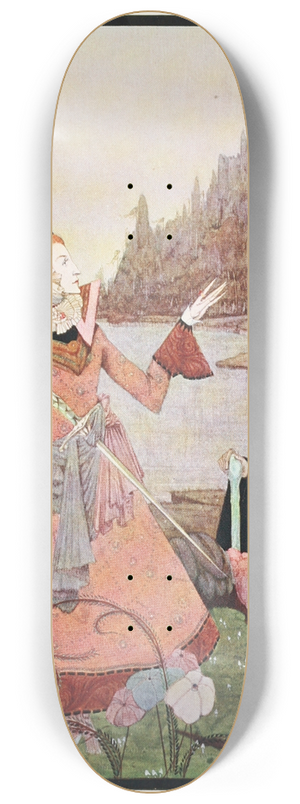 Harry Clarke - The prince enquires of the aged countryman 8.25 inch art skate deck
