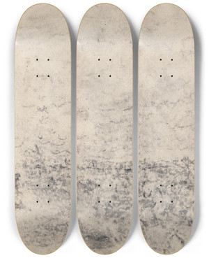 Triptych art skateboard deck of David Cox The Wind On The Heath by David Cox (1783-1859)