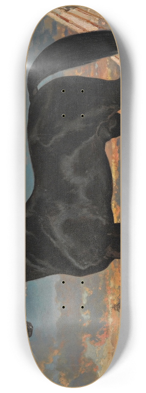 Alfred De Dreux - Cheval Noir Au Palmier 8.25 inch art skate deck