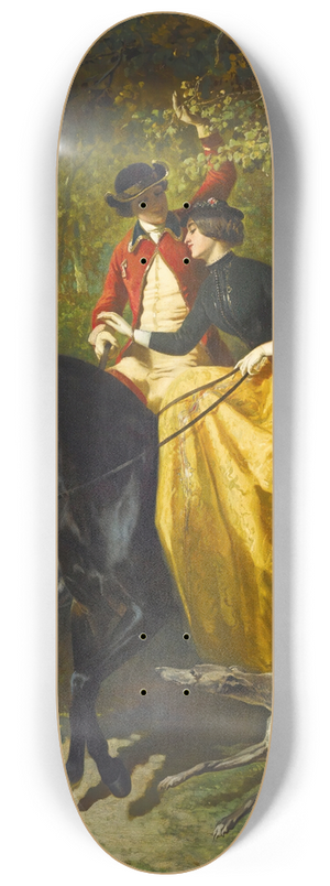 Alfred De Dreux - Lentre au bois 8.25 inch art skate deck
