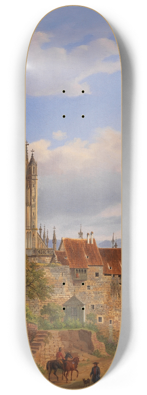 Heinrich Adam - Blick auf Esslingen am Neckar 8.25 inch art skate deck