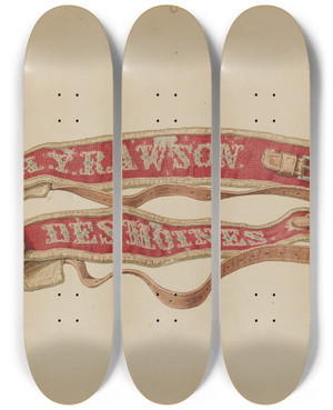Triptych art skateboard deck of Edward Bashaw Bundle Carrier by Edward Bashaw