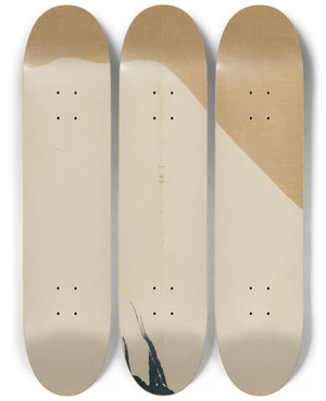 Triptych art skateboard deck of Kamisaka Sekka Mount Fuji Fuji by Kamisaka Sekka (1866-1942)