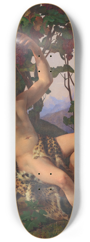 Heinrich Eddelien - A young faun picking grapes 8.25 inch art skate deck