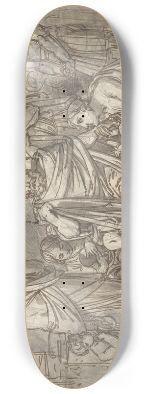 Heinrich Friedrich Fger - Belisarius Begging for Alms 8.25 inch art skate deck