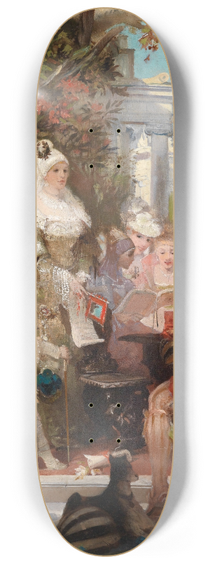 Heinrich Hans Schlimarski - Hfische Unterhaltung 8.25 inch art skate deck