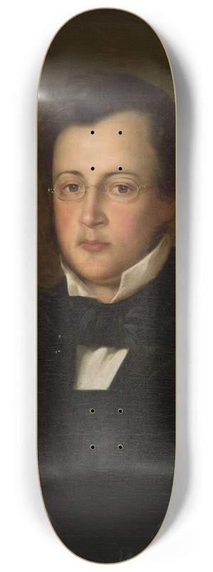 Heinrich Hollpein - Portrait of Konstanty widziski (d. 1855) 8.25 inch art skate deck