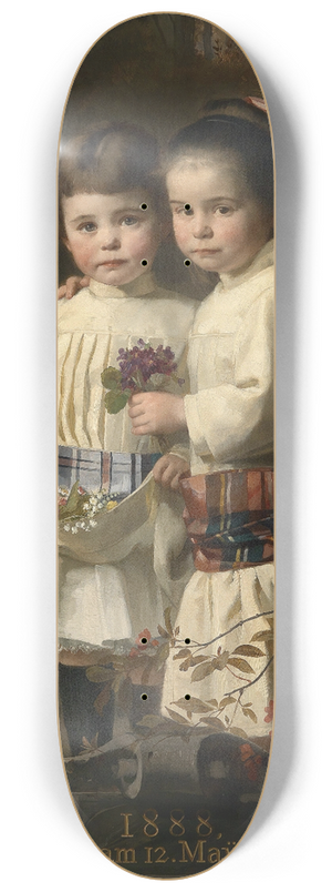 Heinrich Lauenstein - Geschwister im Schlosspark 8.25 inch art skate deck