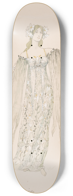 Heinrich Lefler - Lilie 8.25 inch art skate deck