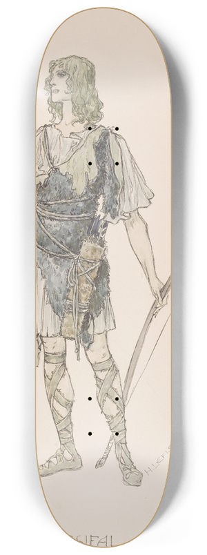 Heinrich Lefler - Parsifal. 8.25 inch art skate deck