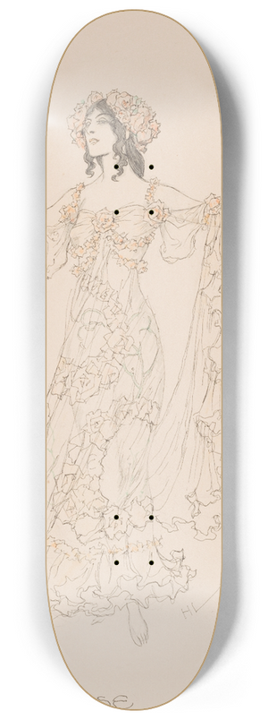 Heinrich Lefler - Rose 8.25 inch art skate deck
