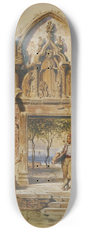 Heinrich Stohl - Genreszene in Venedig 8.25 inch art skate deck